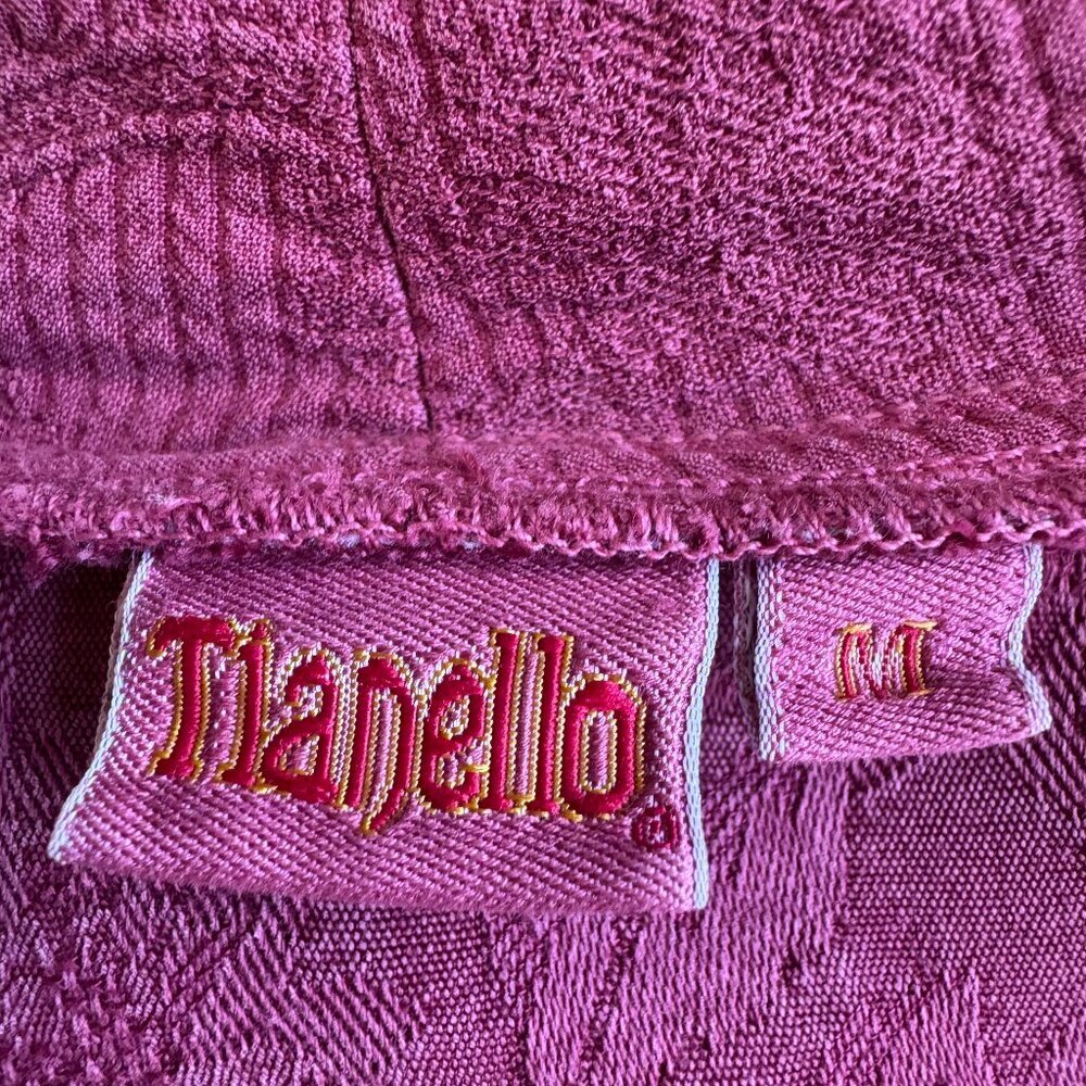 Tianello Vintage Kimono Jacket has Dramatic Sleeves Embroidered Boho Cottage Med - Picture 5 of 6